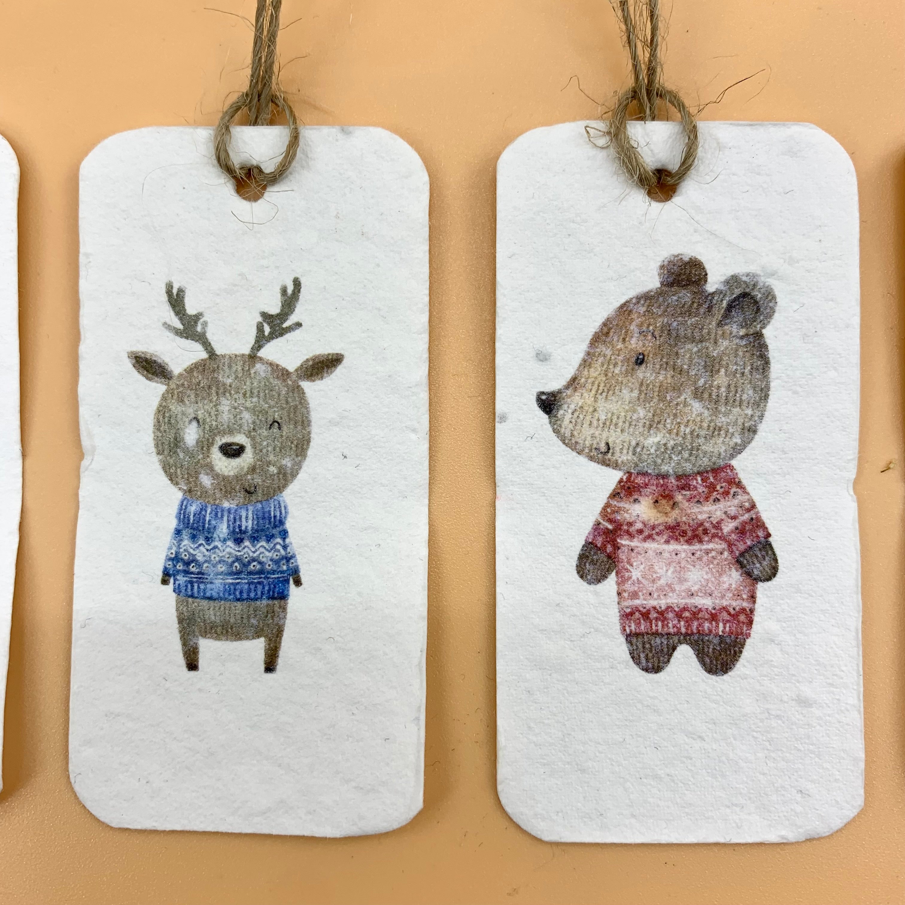 Seed paper plantable gift tags from our "i-grow" collection : Winter | Set of 6