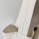 NJ Heart & White Denim Tote Bag