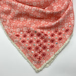 Oversized Square Scarf; Handcrafted; Peach
