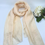 Natural Hand Dyed Linen Scarf : Jasmine White