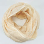 Natural Hand Dyed Linen Scarf : Jasmine White