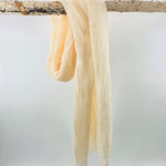 Natural Hand Dyed Linen Scarf : Jasmine White