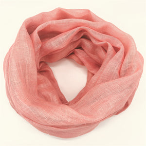 Natural Hand Dyed Linen Scarf : Dusty Pink