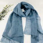 Natural Hand Dyed Linen Scarf : Florentine