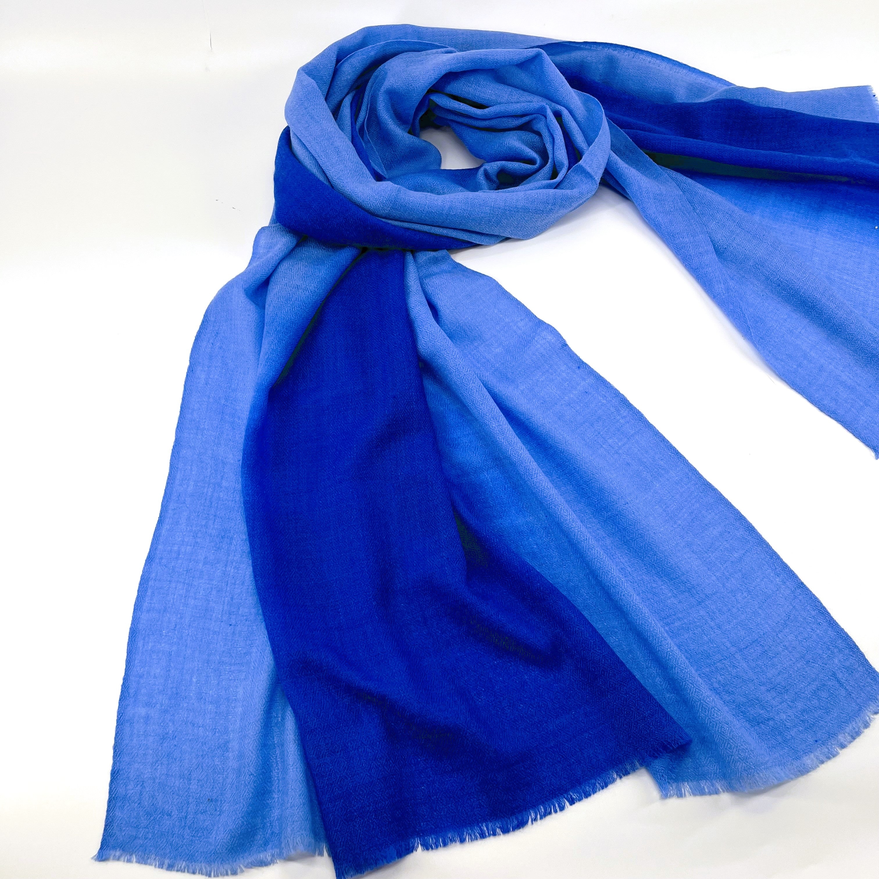 Pashmina Silk Hand Dyed Ombre Woolen Scarves