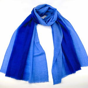 Pashmina Silk Hand Dyed Ombre Woolen Scarves