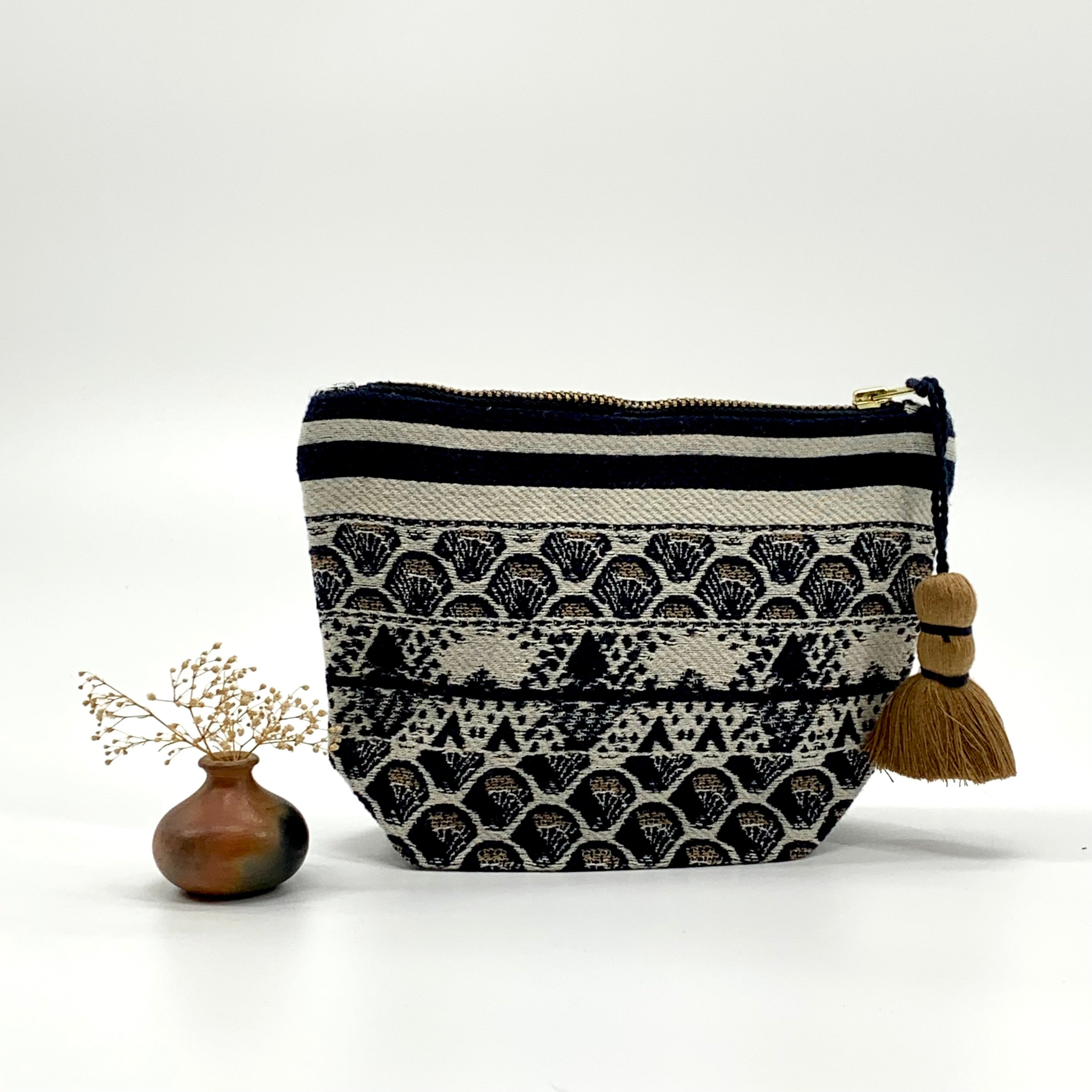 Jacquard Zipper Multipurpose Pouches : SMALL & LARGE