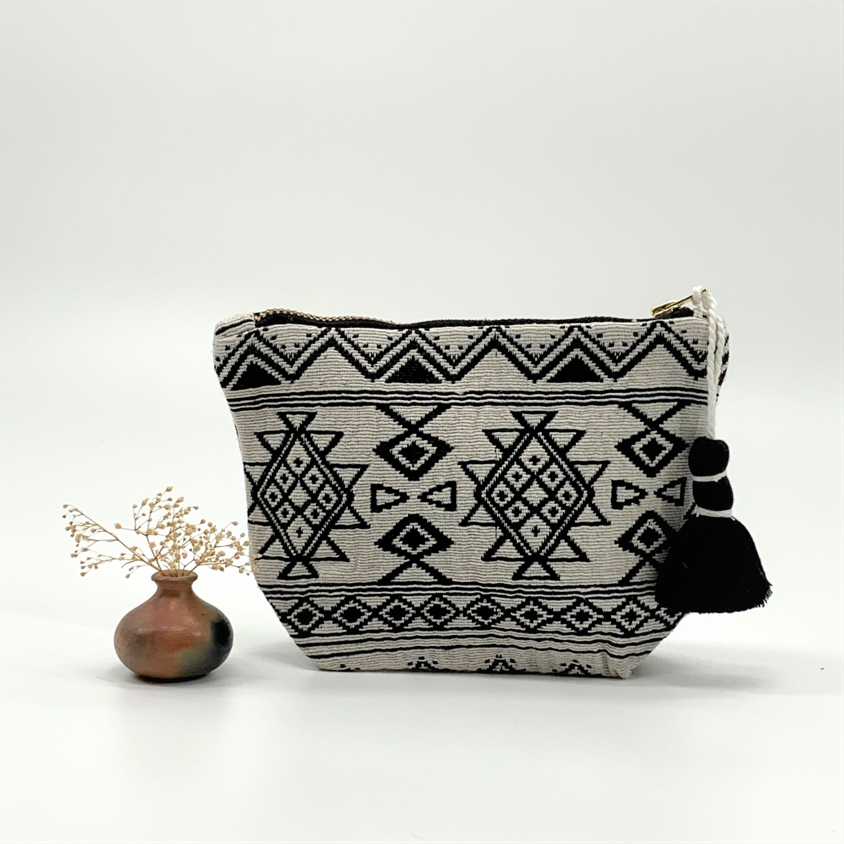 Jacquard Zipper Multipurpose Pouches : SMALL & LARGE