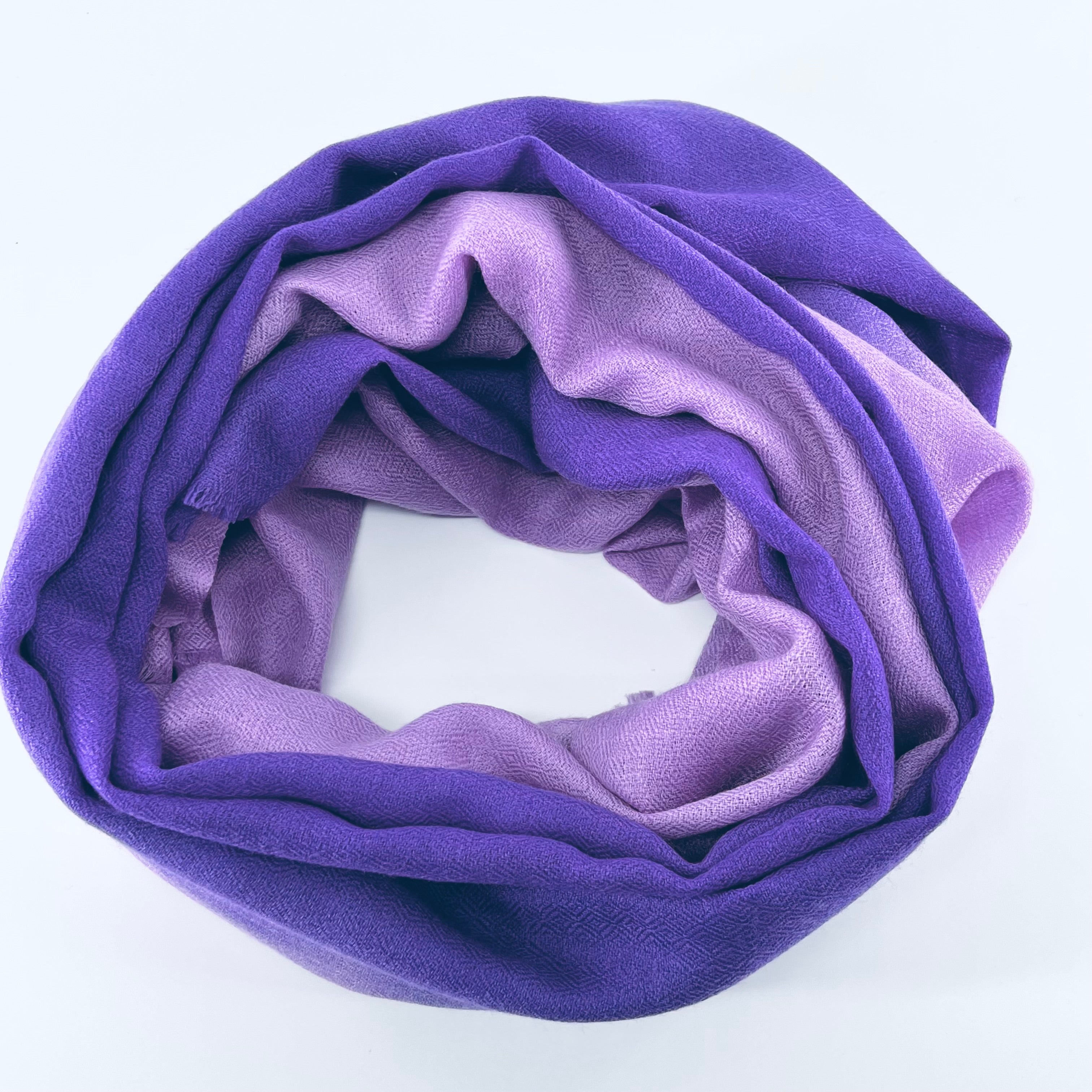 Pashmina Silk Hand Dyed Ombre Woolen Scarves