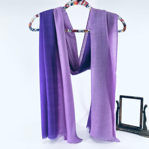 Pashmina Silk Hand Dyed Ombre Woolen Scarves