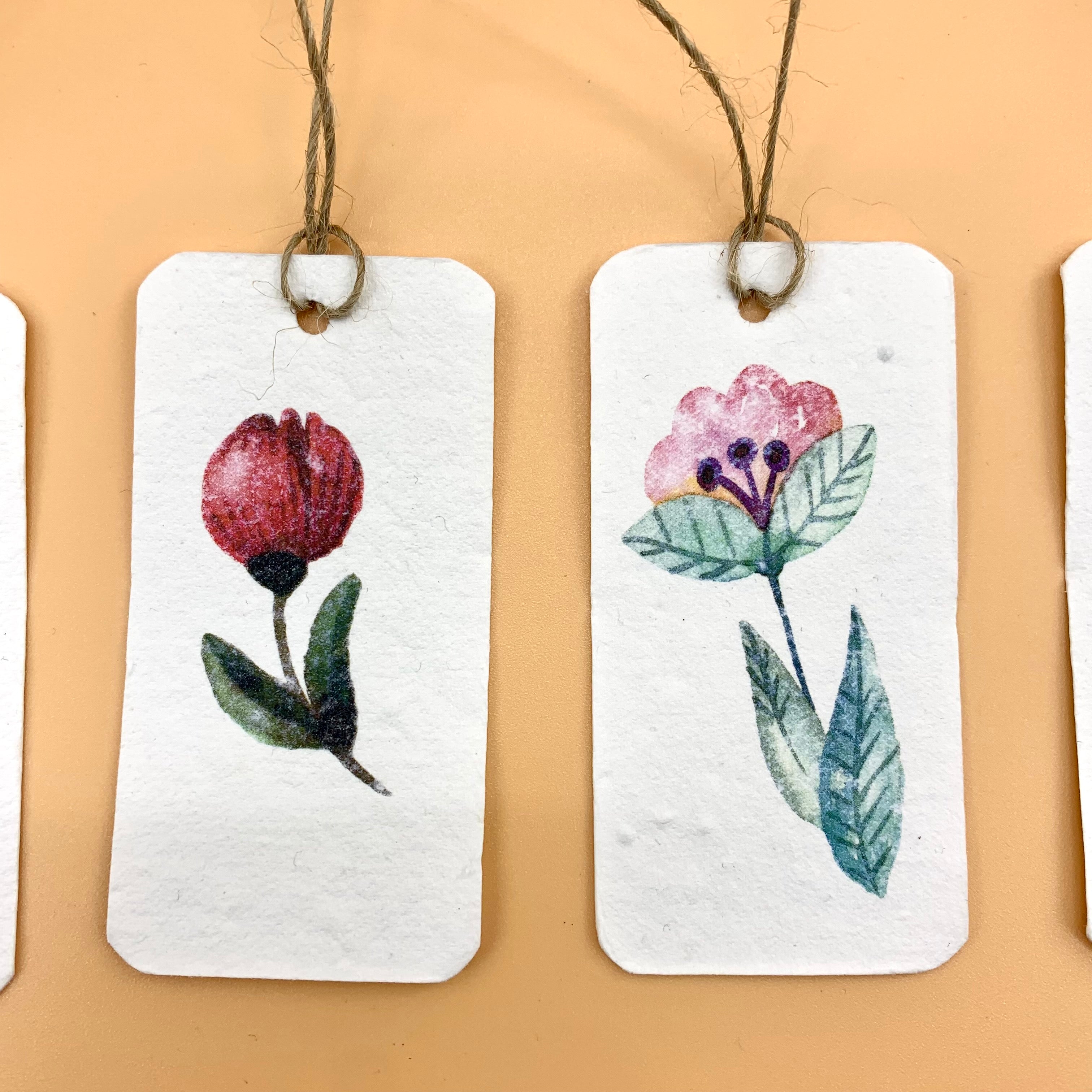 Seed paper plantable gift tags from our i-grow collection