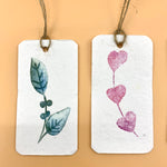 Seed paper plantable gift tags from our "i-grow" collection : Botanical | Set of 6