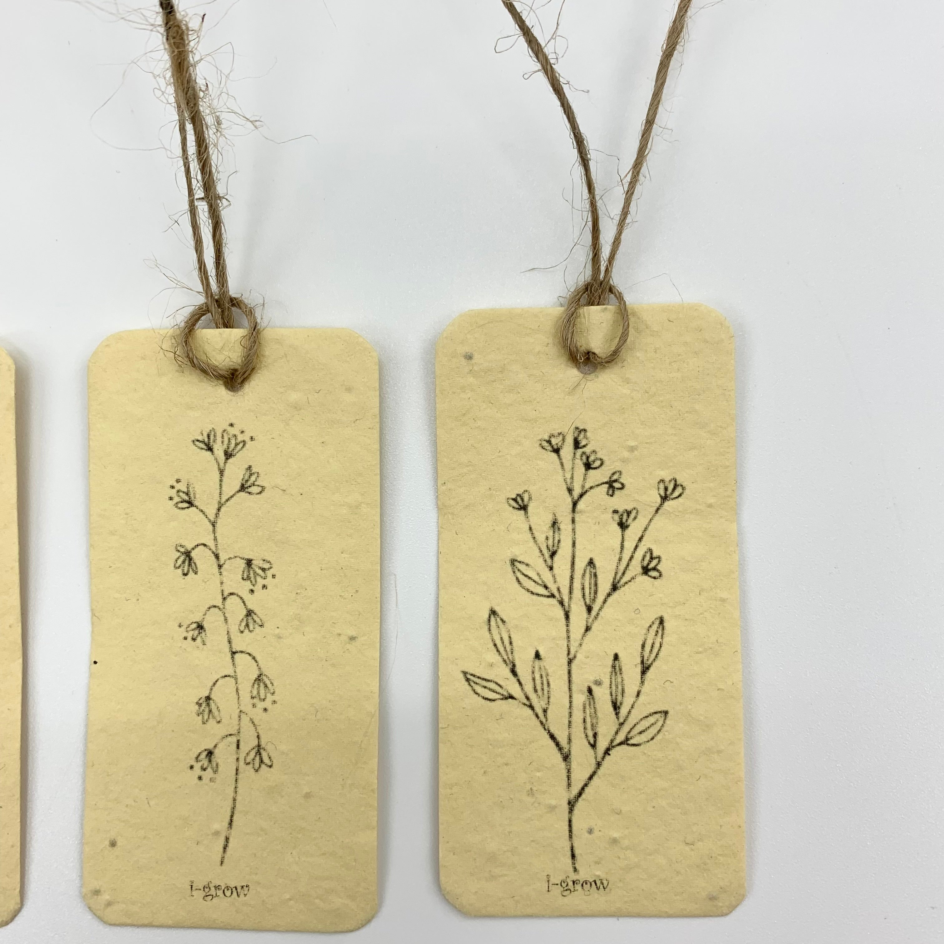 Seed paper plantable gift tags from our "i-grow" collection : Minimalist | Set of 6