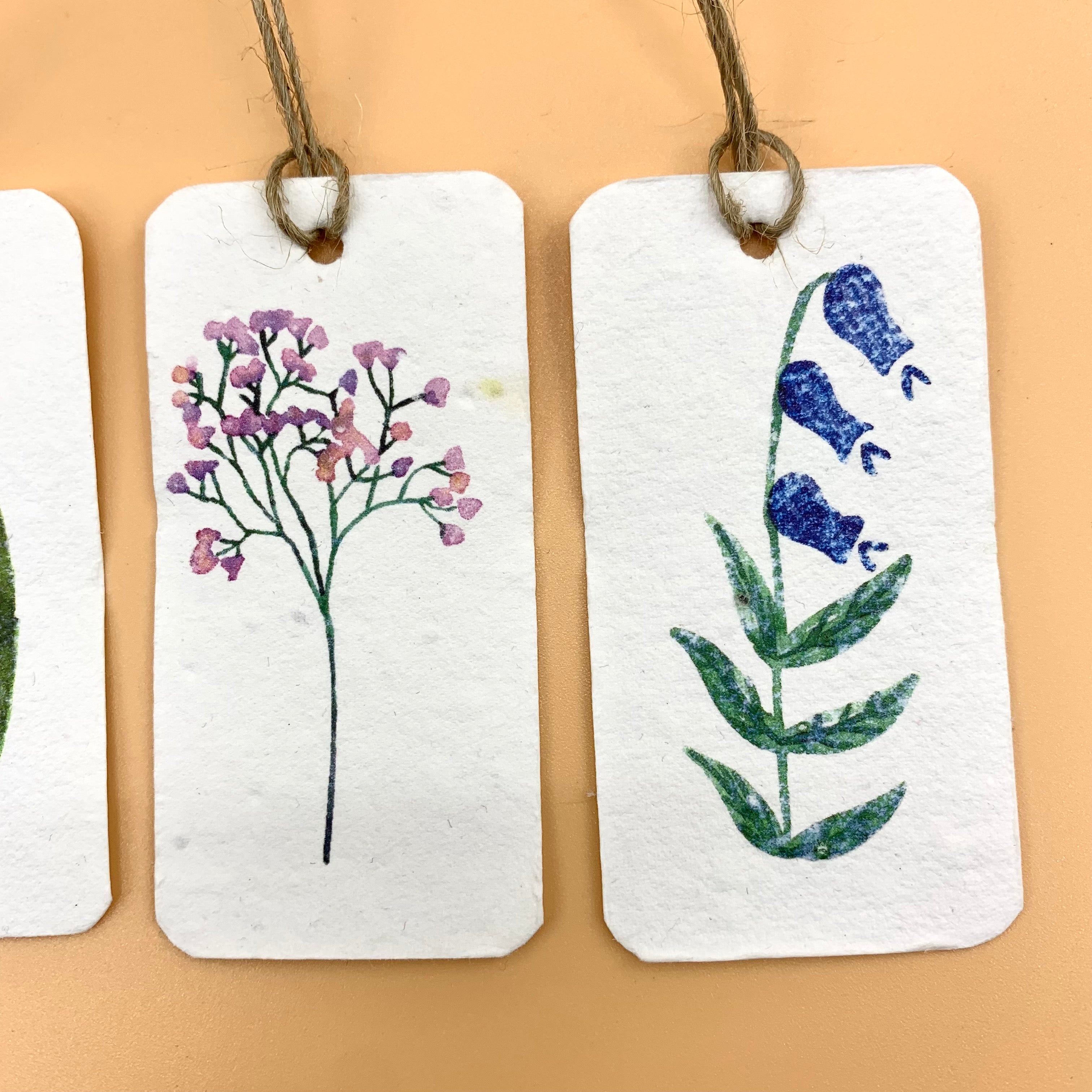 Seed paper plantable gift tags from our "i-grow" collection : All Season Set of 6