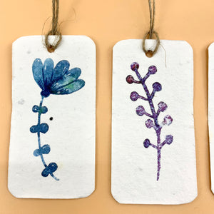 Seed paper plantable gift tags from our "i-grow" collection : All Season Set of 6