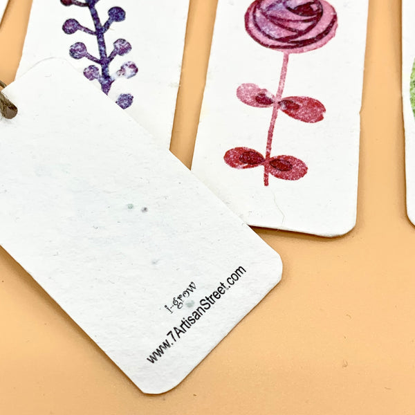 Seed paper plantable gift tags from our i-grow collection