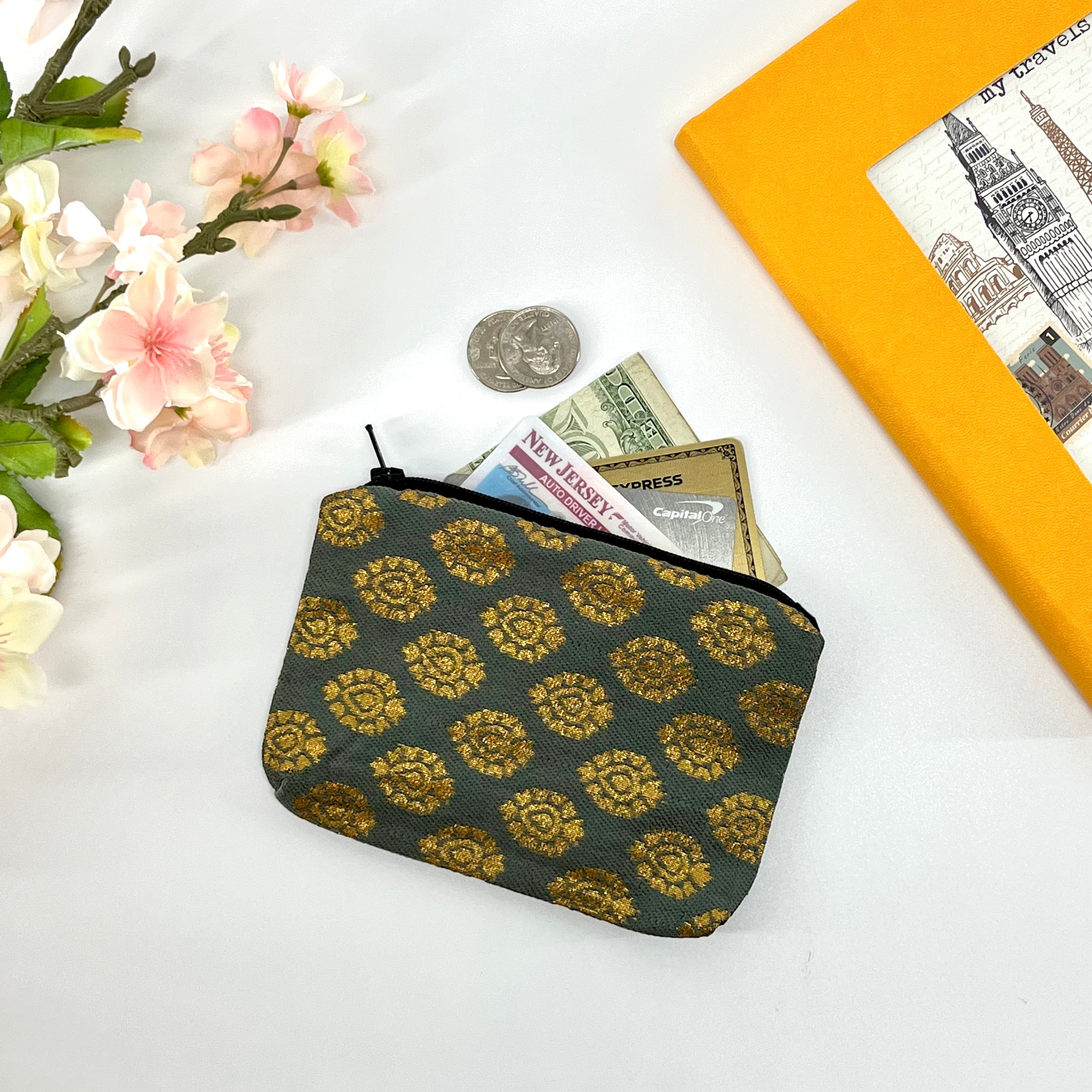 Brocade "More than a Coin Pouch" Collection : Grey