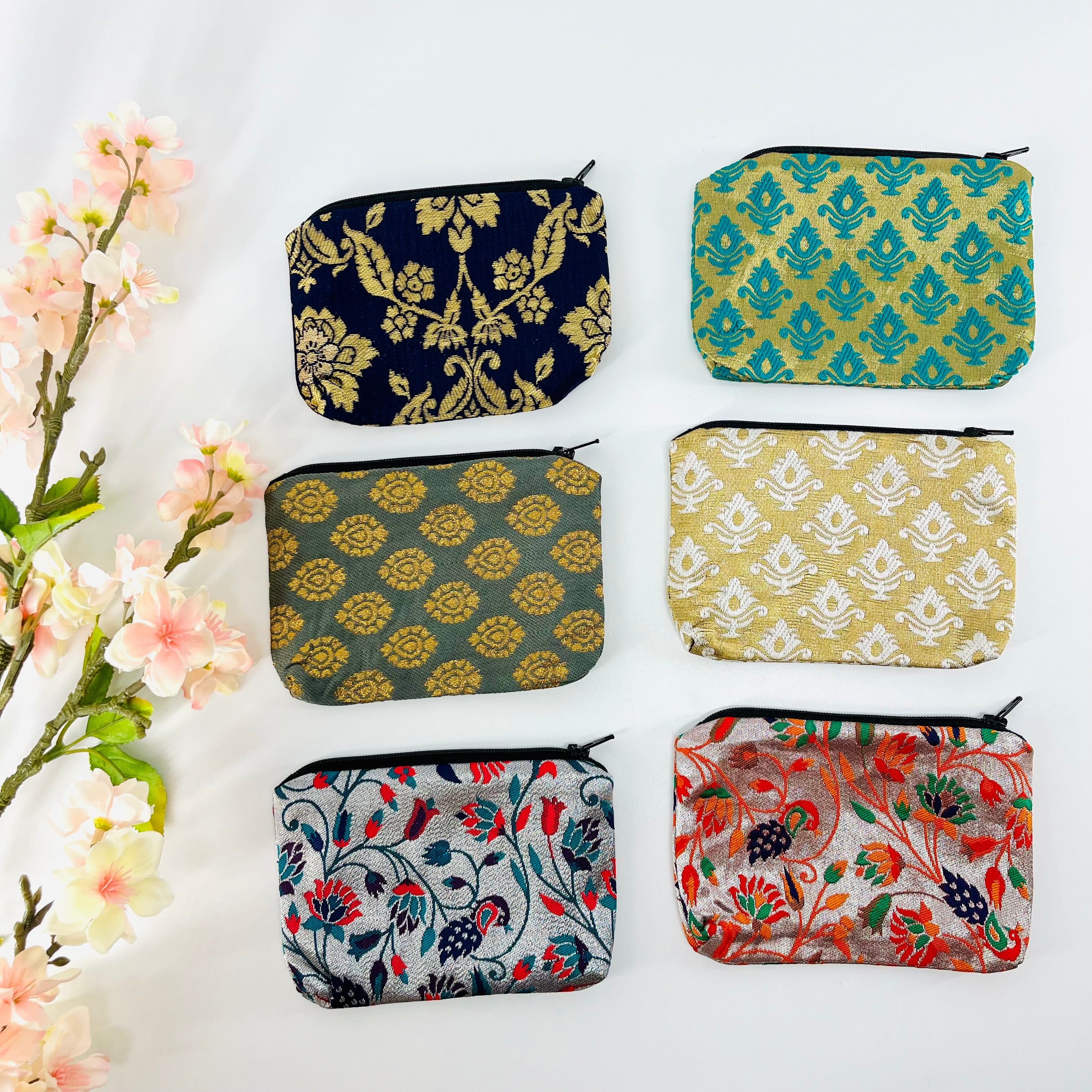 Brocade "More than a Coin Pouch" Collection : Navy