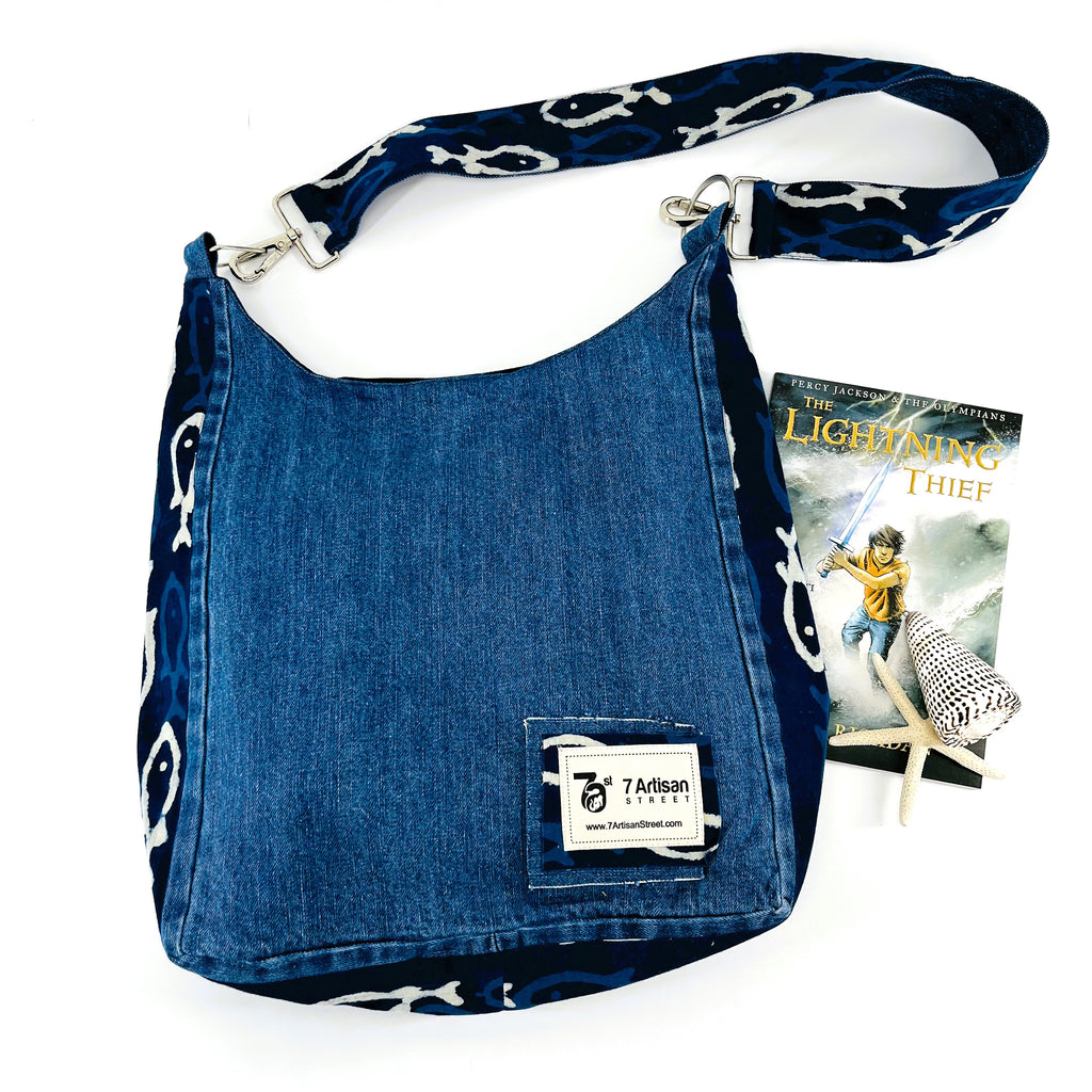 Large Denim Patchwork Bags