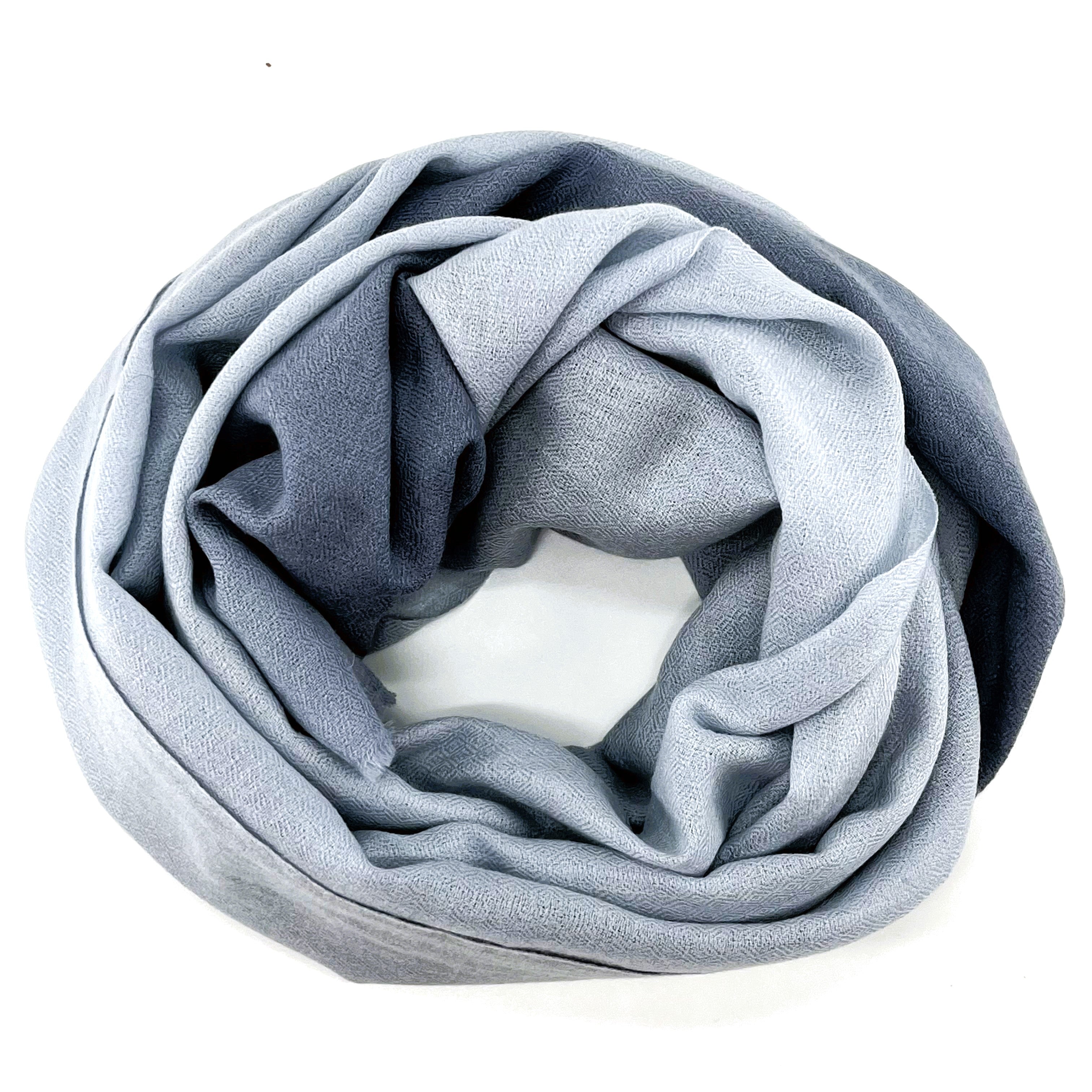 Pashmina Silk Hand Dyed Ombre Woolen Scarves