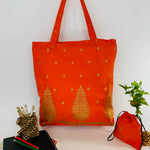 Large Tote Bag with Drawstring Multipurpose Pouch; Eco friendly