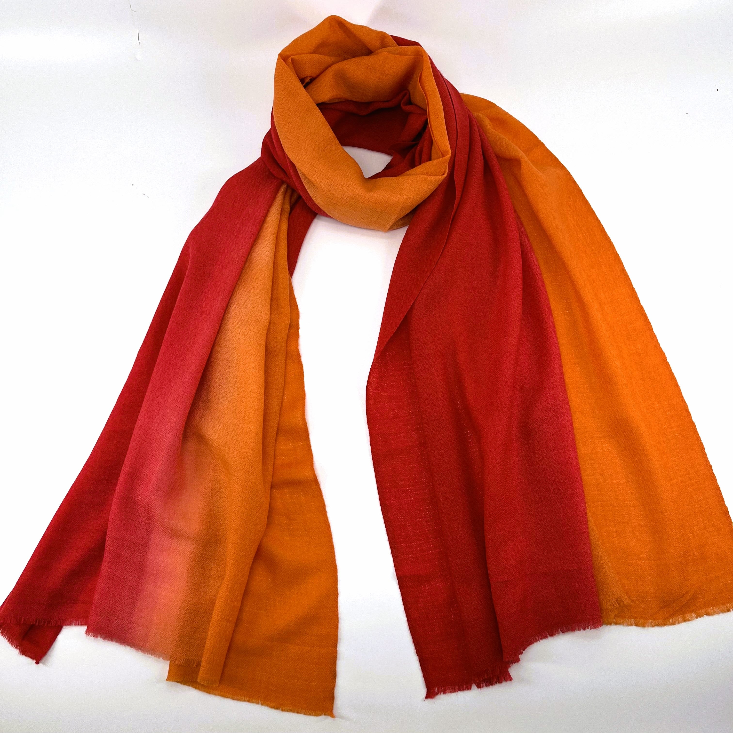 Pashmina Silk Hand Dyed Ombre Woolen Scarves