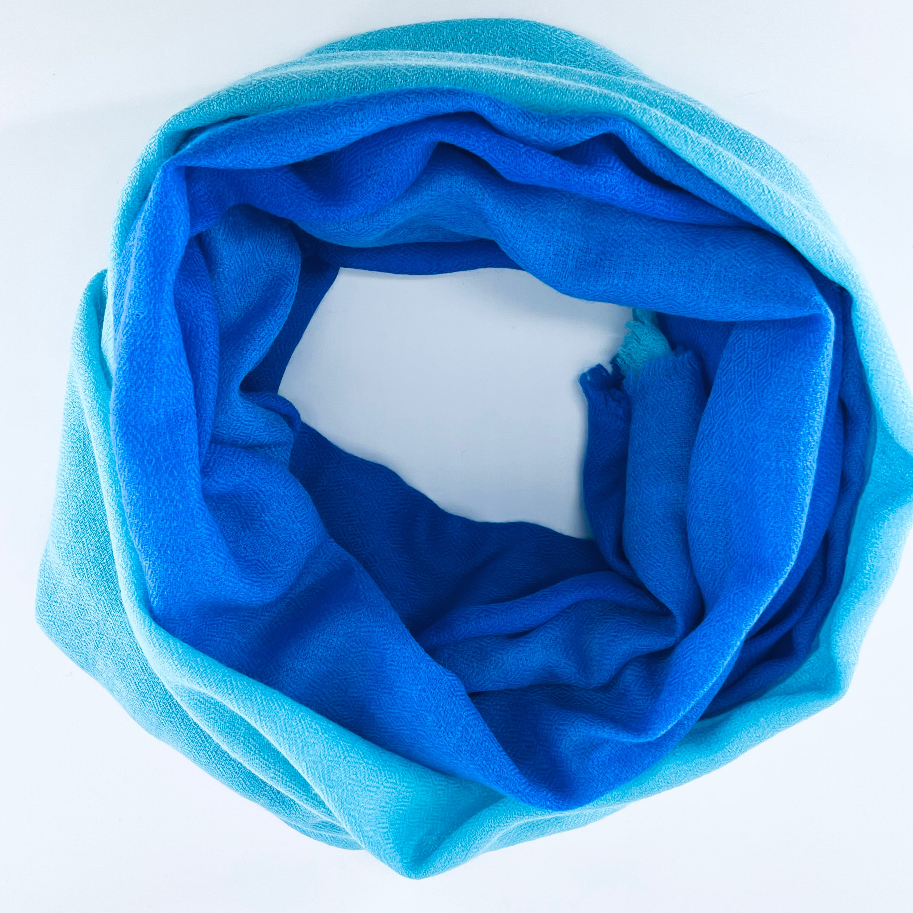 Pashmina Silk Hand Dyed Ombre Woolen Scarves