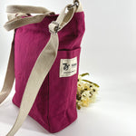 Upcycled Waxed Canvas, Heavy Duty Bags | Magenta Pink