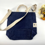 Upcycled Waxed Canvas, Heavy Duty Bags | Navy Blue