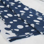 Reversible Dotted Scarf; Silver Lurex Dots; Double Lined